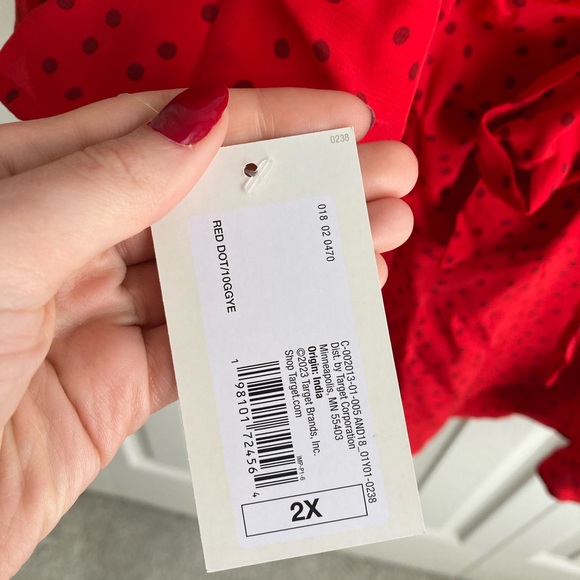 Red polka dot blouse - Picture 6 of 6